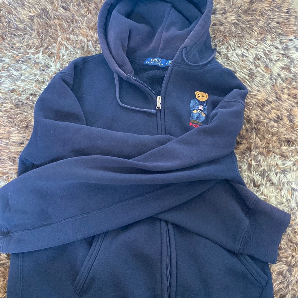 ‼️NAVY POLO ZIP UP BEAR‼️